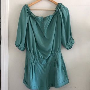 NWT Nicole Miller Collection 100% Silk Romper